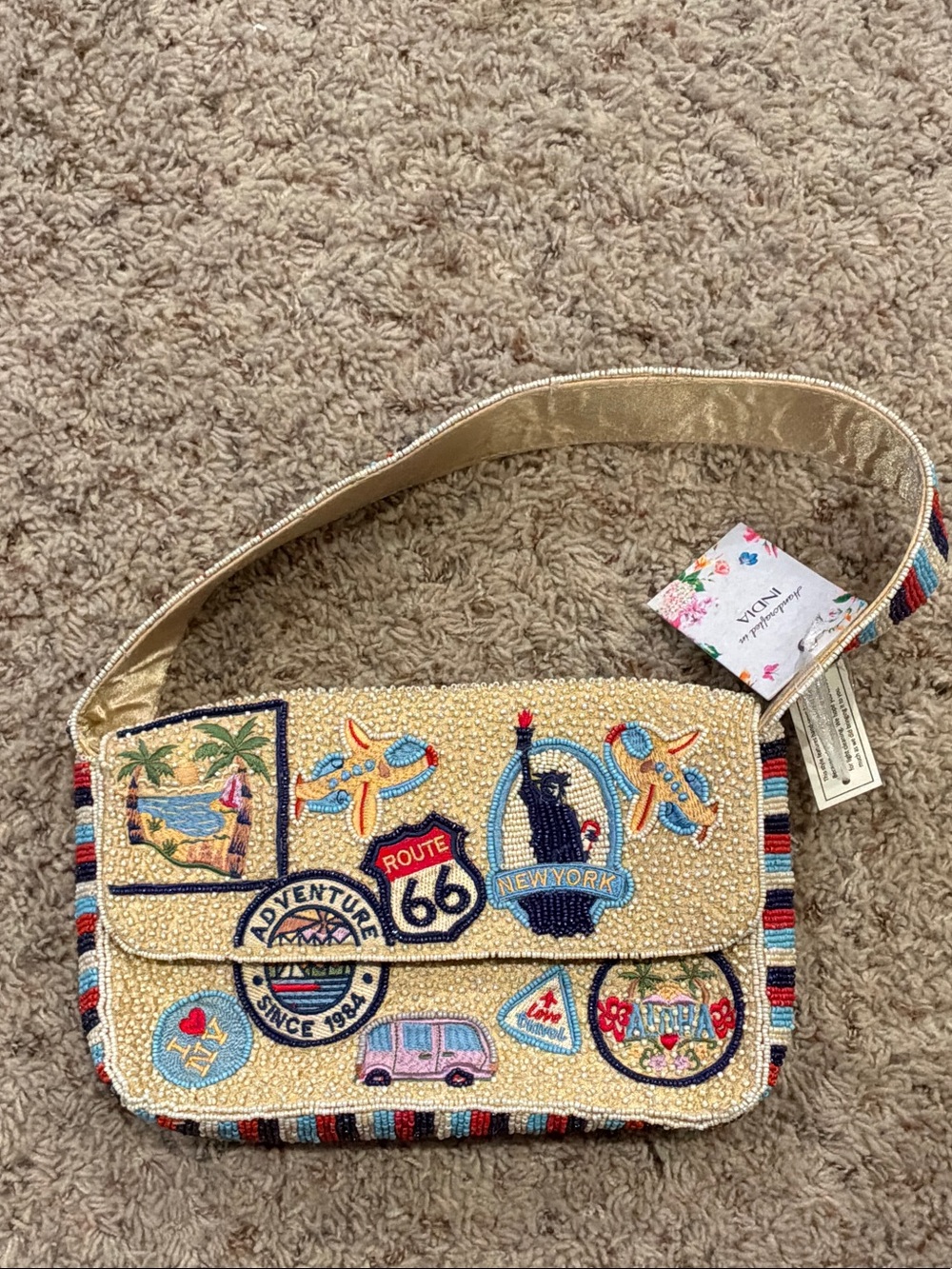Travel Adventure Beaded Purse